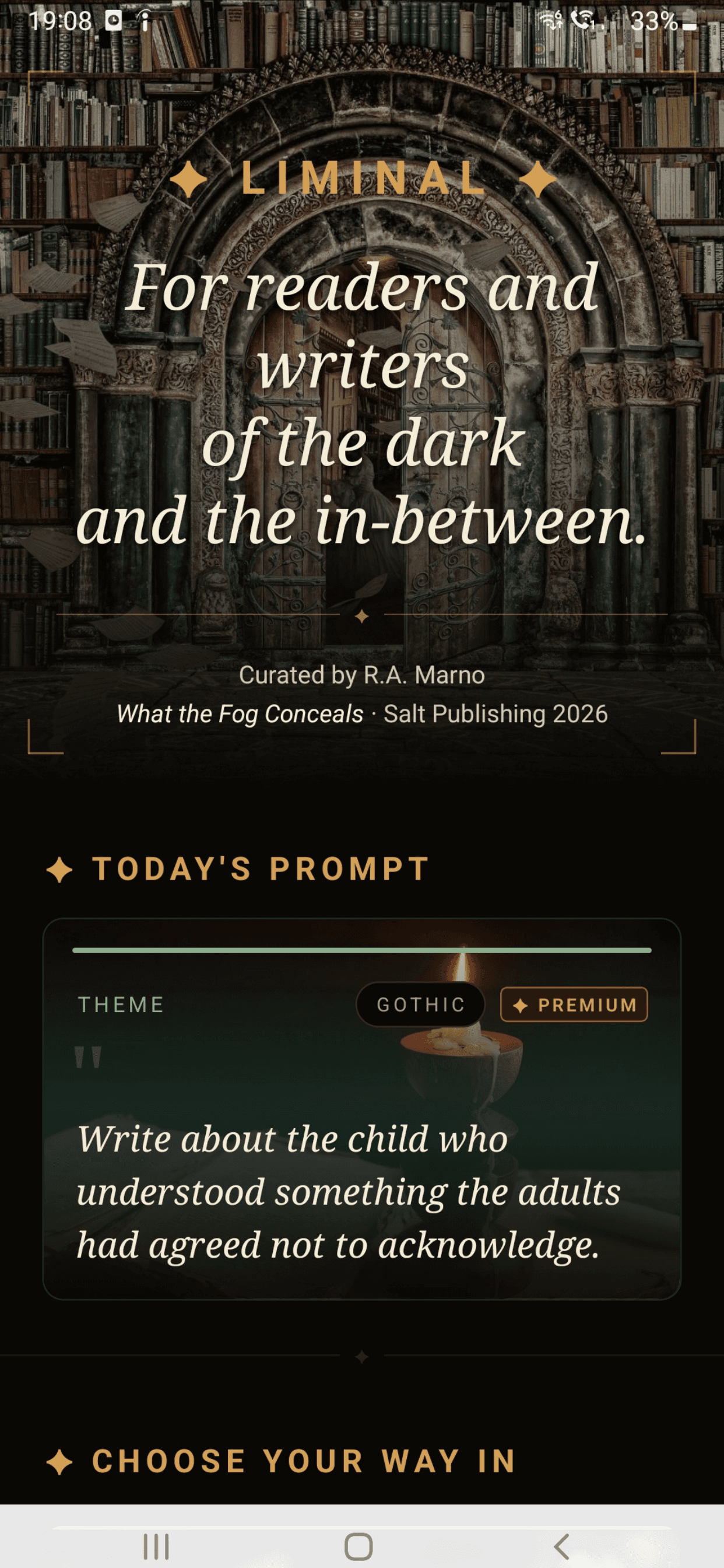 Liminal: for readers and writers of the dark and the in-between