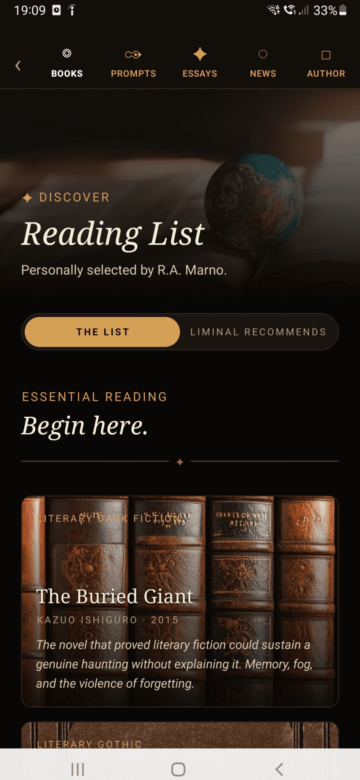 Reading List: personally selected by R.A. Marno