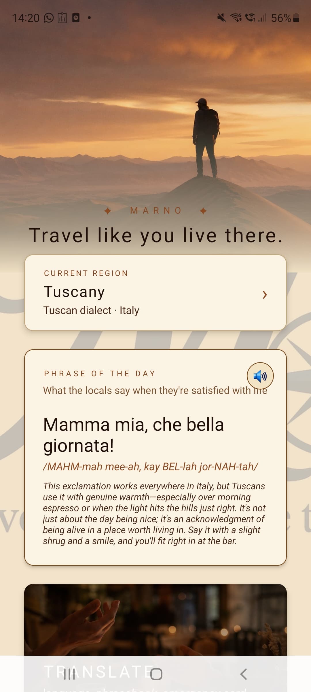 Marno home: Tuscany phrase of the day